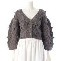 cygne シーニュ ウール 手編みポンポン ボタン