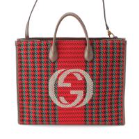 グッチ GUCCI ウール レザー インターロッキングG