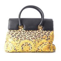 ジャンニ・ヴェルサーチェ Gianni Versace レザー×PVC レオパード