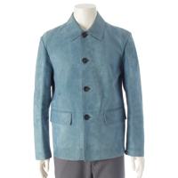 プラダ PRADA ラムレザー ショート ステンカラーコート