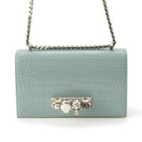 アレキサンダーマックイーン Alexander McQueen レザー ジュエルド