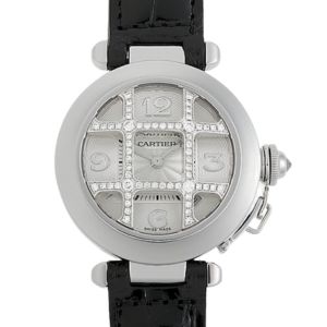 カルティエ パシャ32mm グリッド WG 革 AT WJ101456