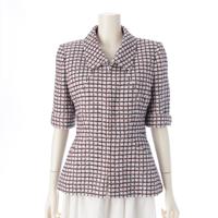 シャネル CHANEL ジップアップ ショートスリーブ ツイード