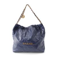 シャネル CHANEL 22 シャイニーカーフスキン ラージ