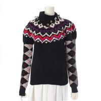 ロエベ LOEWE ウール×シルク ロゴ アナグラムボタン