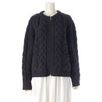 エルメス HERMES ウール カシミヤ混 ジップアップ