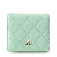 シャネル CHANEL マトラッセ キャビアスキン コンパクトウォレット