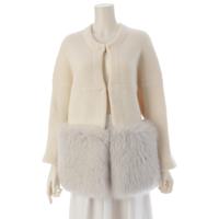 ドゥロワー Drawer ウール カシミヤ フォックスファーポケット