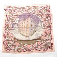 エルメス HERMES カシミヤ シルク カレ90