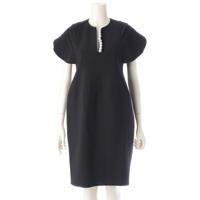 ヨーコチャン YOKO CHAN フロントパール装飾 スリットドレス