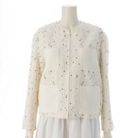 ドゥロワー Drawer コットン ドット ツイード