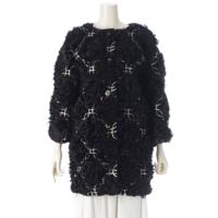 シャネル CHANEL ムートン ココボタン ノーカラージャケット