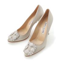 マノロブラニク MANOLO BLAHNIK サテン ハンギシ