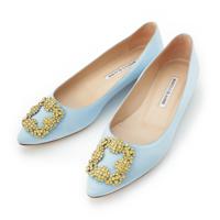 マノロブラニク MANOLO BLAHNIK ハンギシ サテン