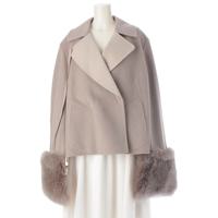 ドゥロワー Drawer 22AW ウール フォックスファースリーブ