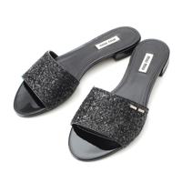 ミュウミュウ MIUMIU グリッター ロゴ フラット