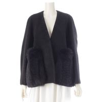 ドゥロワー Drawer ウール アルパカ ポケットフォックスファー