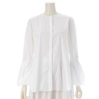 ドゥロワー Drawer コットン バルーンスリーブ ノーカラー