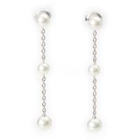 ミキモト MIKIMOTO パール チェーン ピアス