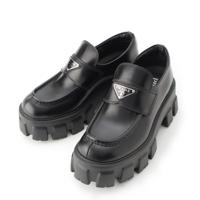 プラダ PRADA ブラッシュドレザー モノリス ローファー