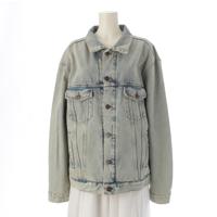 バレンシアガ BALENCIAGA ウォッシュド バックロゴ デニムジャケット