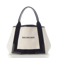 バレンシアガ BALENCIAGA ネイビーカバス キャンバス トートバッグ