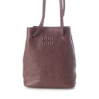 ミュウミュウ MIUMIU ナッパレザー ロゴ ミニ