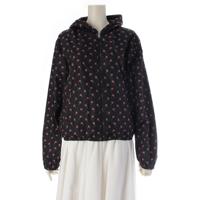 プラダ PRADA トライアングルロゴ フラワー柄 ジップ