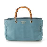 グッチ GUCCI レザー ロゴ バンブー