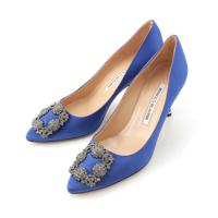 マノロブラニク MANOLO BLAHNIK ハンギシ サテン