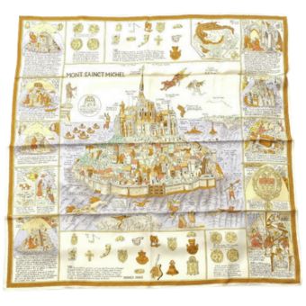 エルメス モンサンミッシェル カレ90 スカーフ