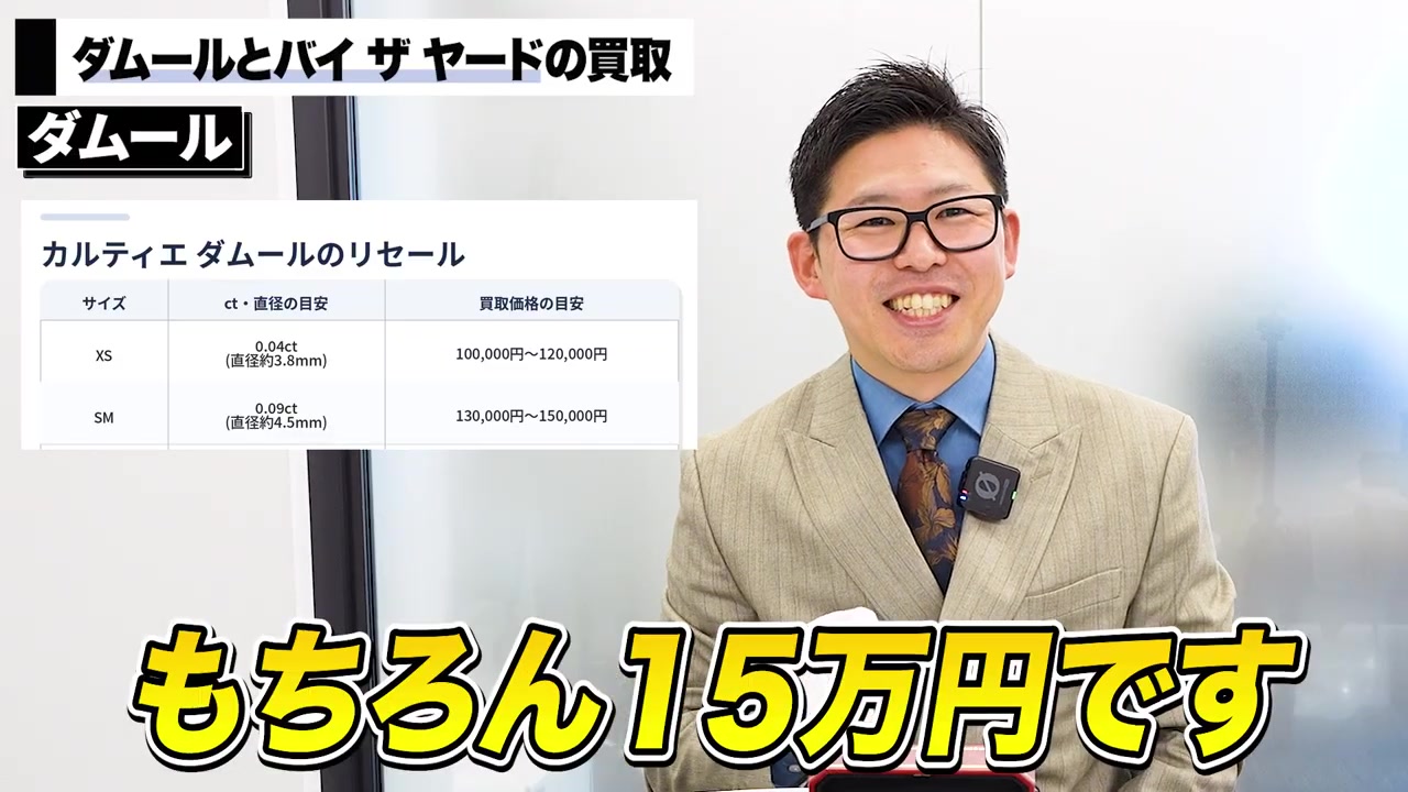カルティエ ダムール XS SM LM サイズ別買取相場