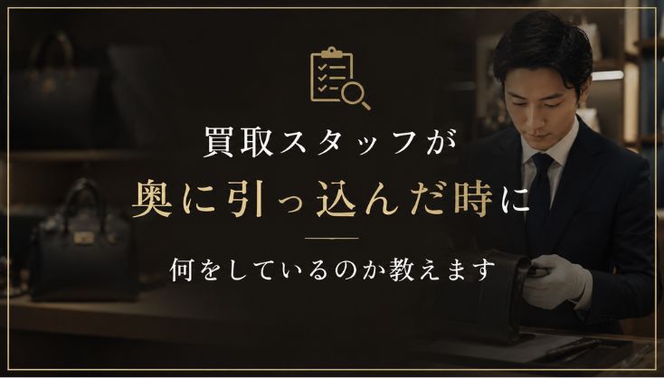 買取スタッフが奥に引っ込んだ時に何をしているのか教えます