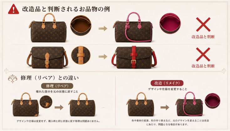 改造品と判断されたお品物