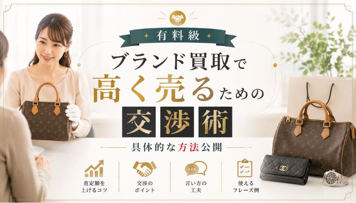 【有料級】ブランド買取で高く売るための交渉術｜具体的な方法公開