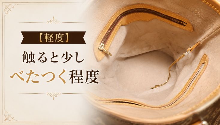 【軽度】触ると少しべたつく程度