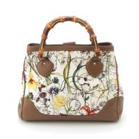 グッチ GUCCI キャンバスxレザー ダイアナ GGフローラ
