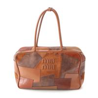 ミュウミュウ MIUMIU レザー パッチワーク トートバッグ