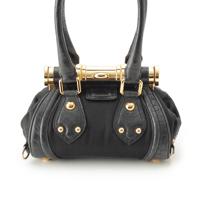 セリーヌ CELINE サテン レザー ヴィンテージ