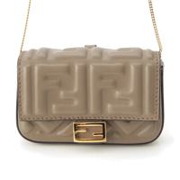 フェンディ FENDI FFズッカ マンマバケットレザー ゴールドチェーン