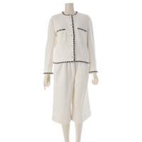 シャネル CHANEL コットン ココボタン パイピングデザイン
