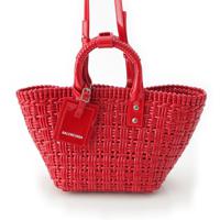バレンシアガ BALENCIAGA パテントレザー ビストロ バスケット
