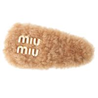 ミュウミュウ MIUMIU シアリング ヘアクリップ ボア