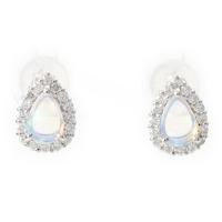 ダイヤ 0.1ct オパール 0.13ct ドロップ