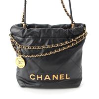 シャネル CHANEL シャネル22 シャイニーカーフスキン ミニ