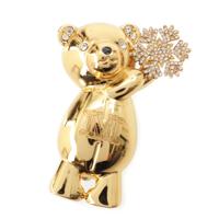 マックスマーラ MAX MARA ラインストーン TEDDYBROOCH