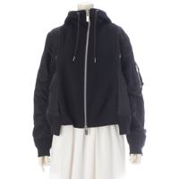 サカイ Sacai ナイロンツイル スポンジスウェット ドッキング