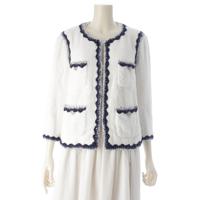 シャネル CHANEL ココマーク ココボタン ノーカラージャケット