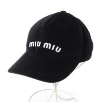 ミュウミュウ MIUMIU ロゴ ベロア キャップ