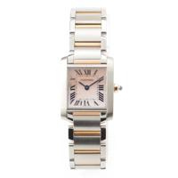 カルティエ CARTIER タンクフランセーズ SM ピンクシェル文字盤